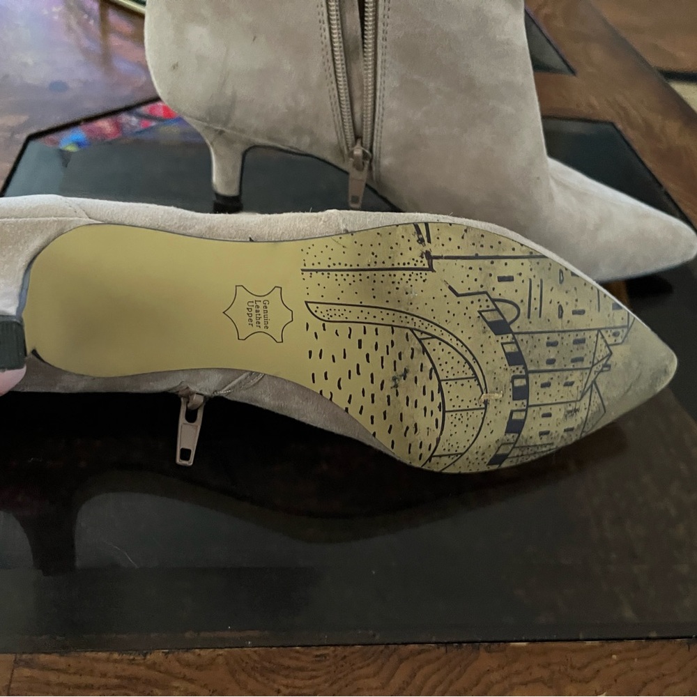 Coach suede booties w/short heel size 9—super cute! Excellent condition!!